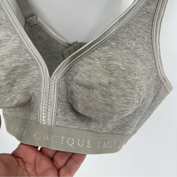 Cacique Cotton Unlined No Wire Bra T-shirt Spell Out Logo size 42C full coverage - Picture 3 of 7